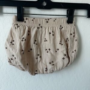 Quincy Mae Cream Bloomers with Brown Bird Print